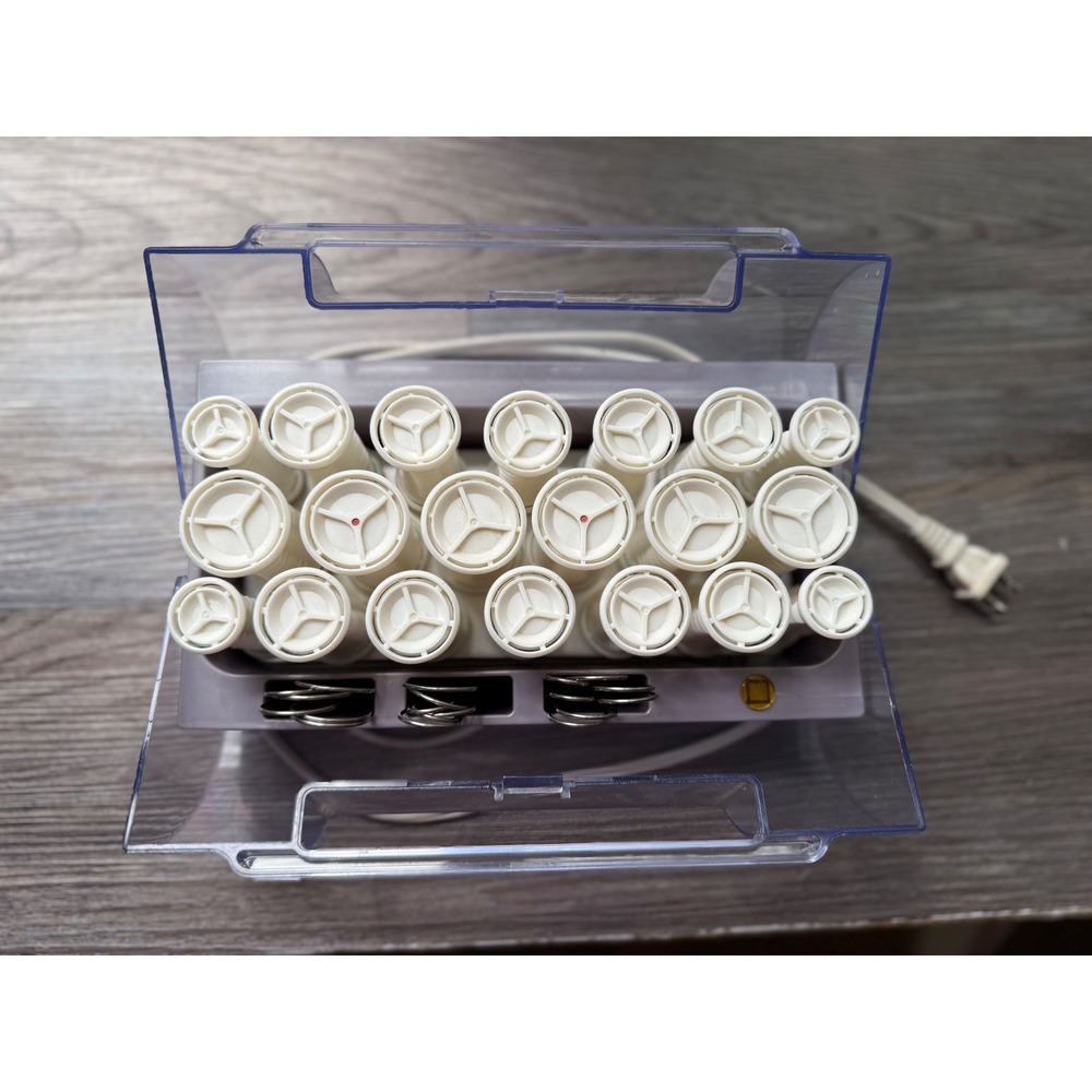 Vidal Sassoon Hairsetter curlers Model E65995 20‎ curlers 19 clips